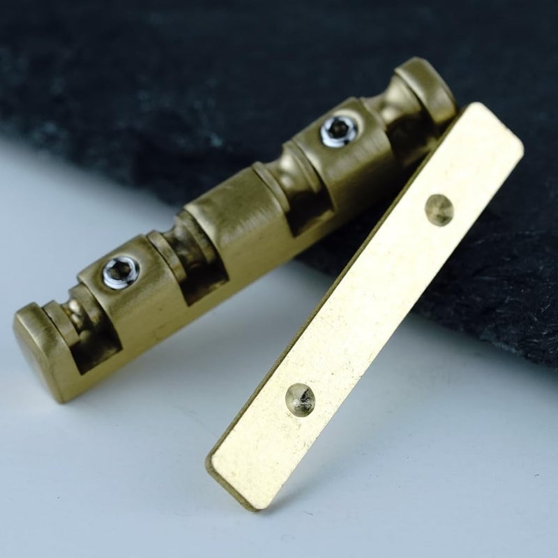 guyker 4 String Bass Guitar Nut, Height Adjustable 38mm Brass Roller Nut Split Regulation Replacement Parts, 38 * 6MM*7MM - Image 5